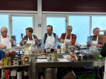 De groene groep is bezig 